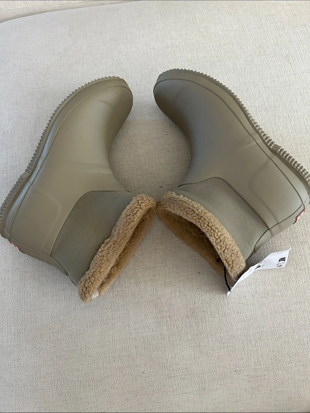 Hunter Women’s In/Out Faux Shearling Lined Boot, Allo Tan, Size UK9/US11, NWT